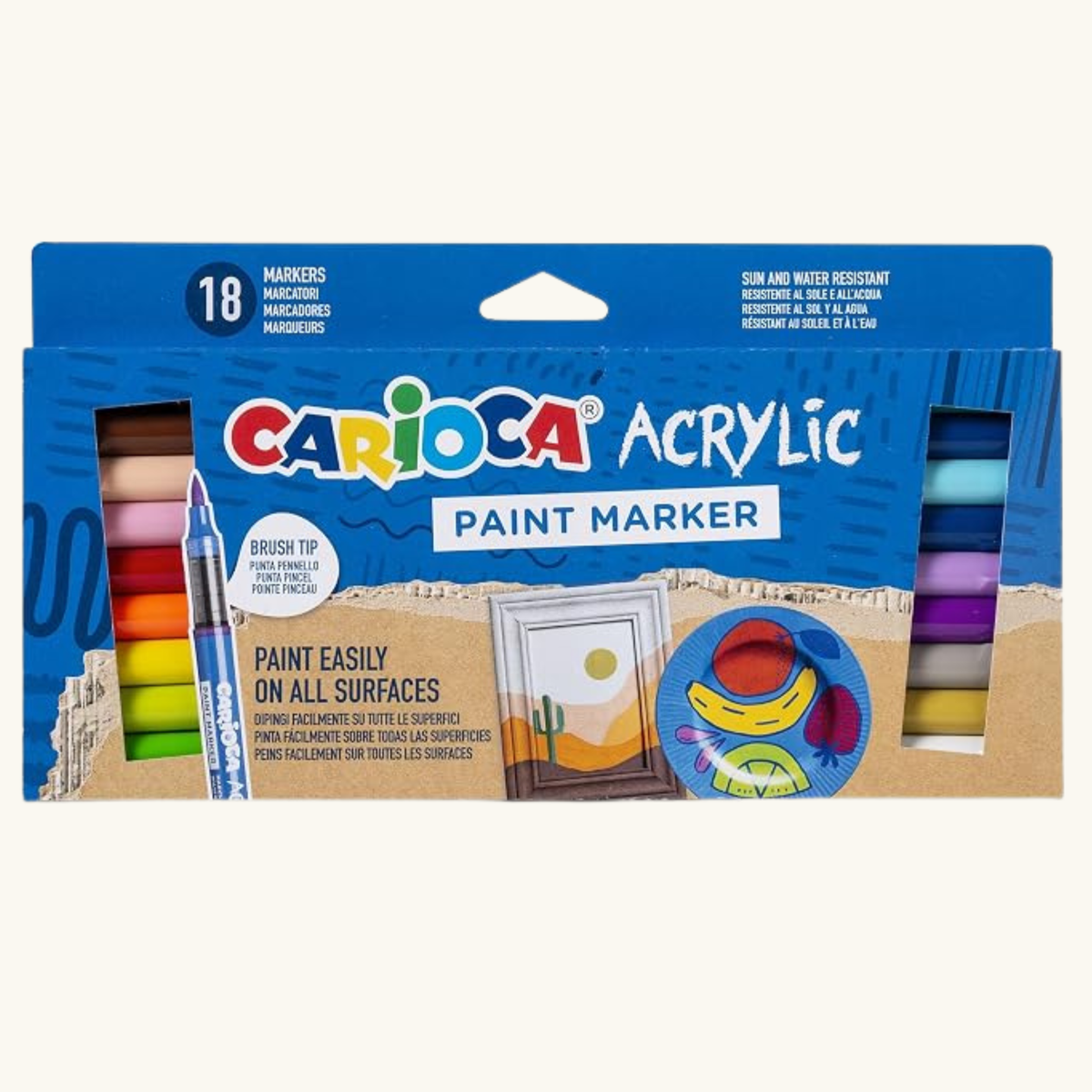 CARIOCA ACRYLIC 18 PAINT MARKERS