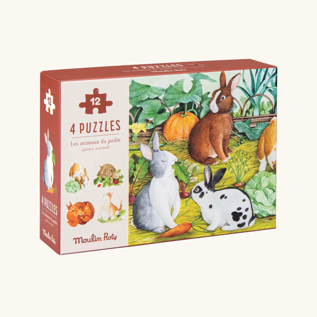 4 PUZZLE GLI ANIMALI DEL GIARDINO