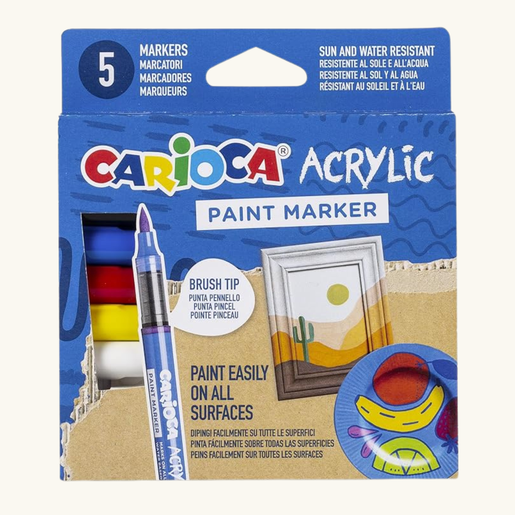 CARIOCA ACRYLIC 5 PAINT MARKERS