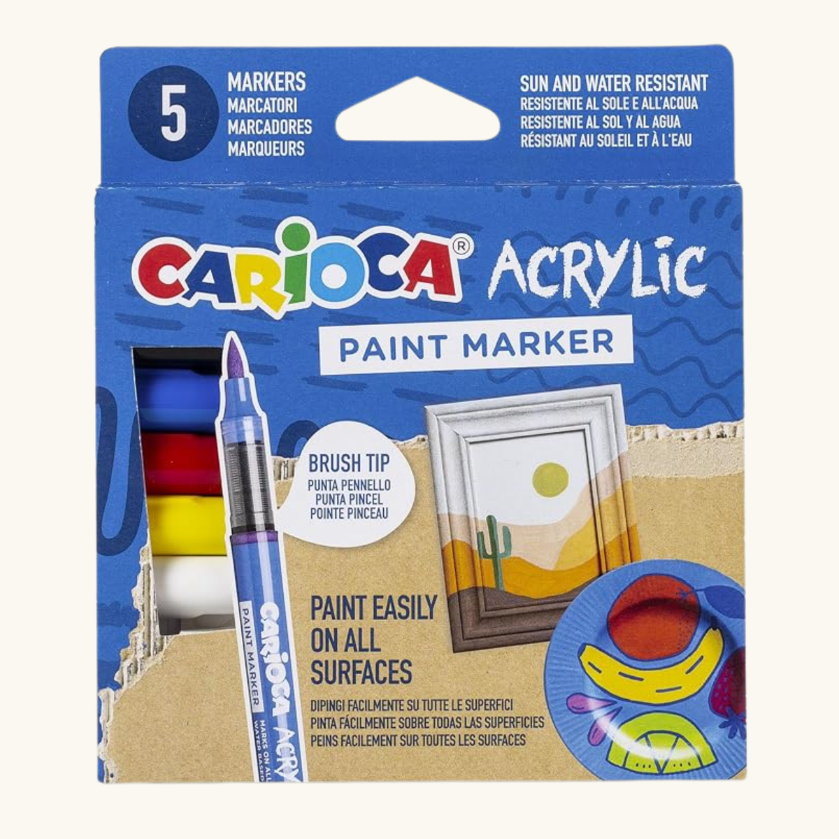 CARIOCA ACRYLIC 5 PAINT MARKERS