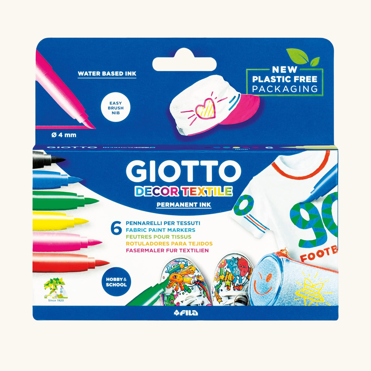 GIOTTO DECOR TEXTILE 6 PERMANENT INK